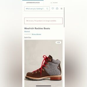 Woolrich Women's Rockies Hiking Boots Wool Leather In  Brown Gray Anthropology